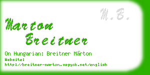 marton breitner business card